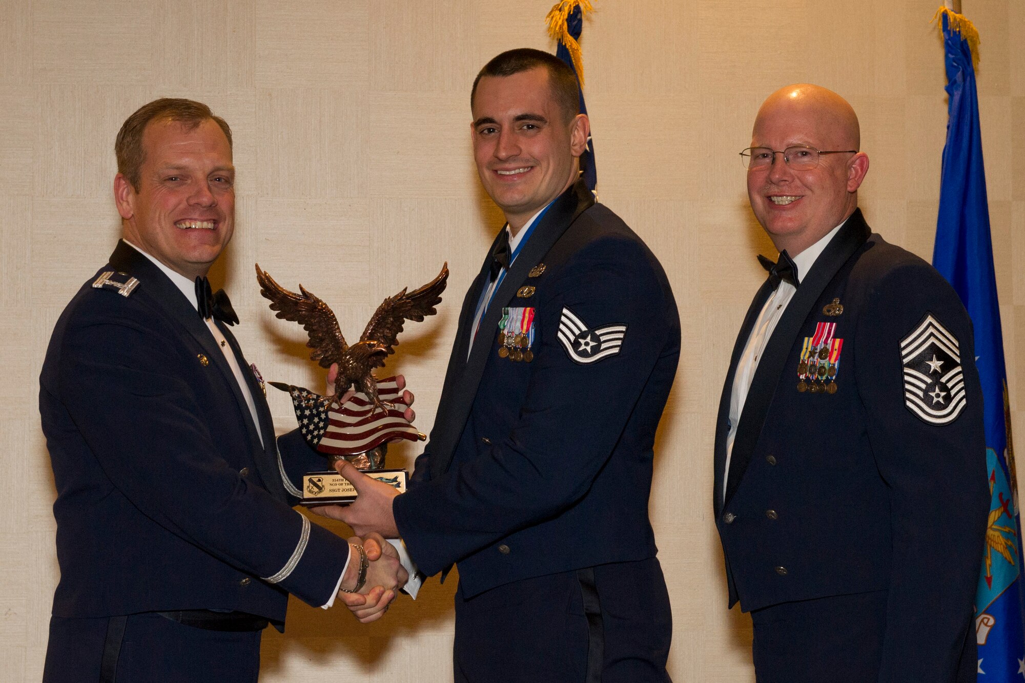 Staff Sgt. Joseph Riemer, 354th Mission Support Group, NCO of the Year (U.S. Air Force photo by Senior Airman Joshua Turner/Released)