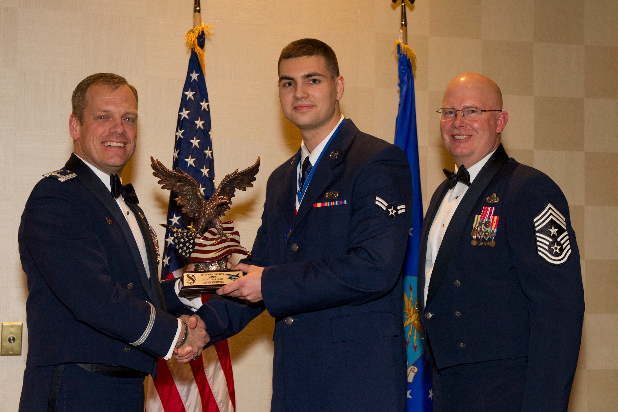 Airman 1st Class Ryan Kittle, 354th Mission Support Group, Airman of the Year (U.S. Air Force photo by Senior Airman Joshua Turner/Released)