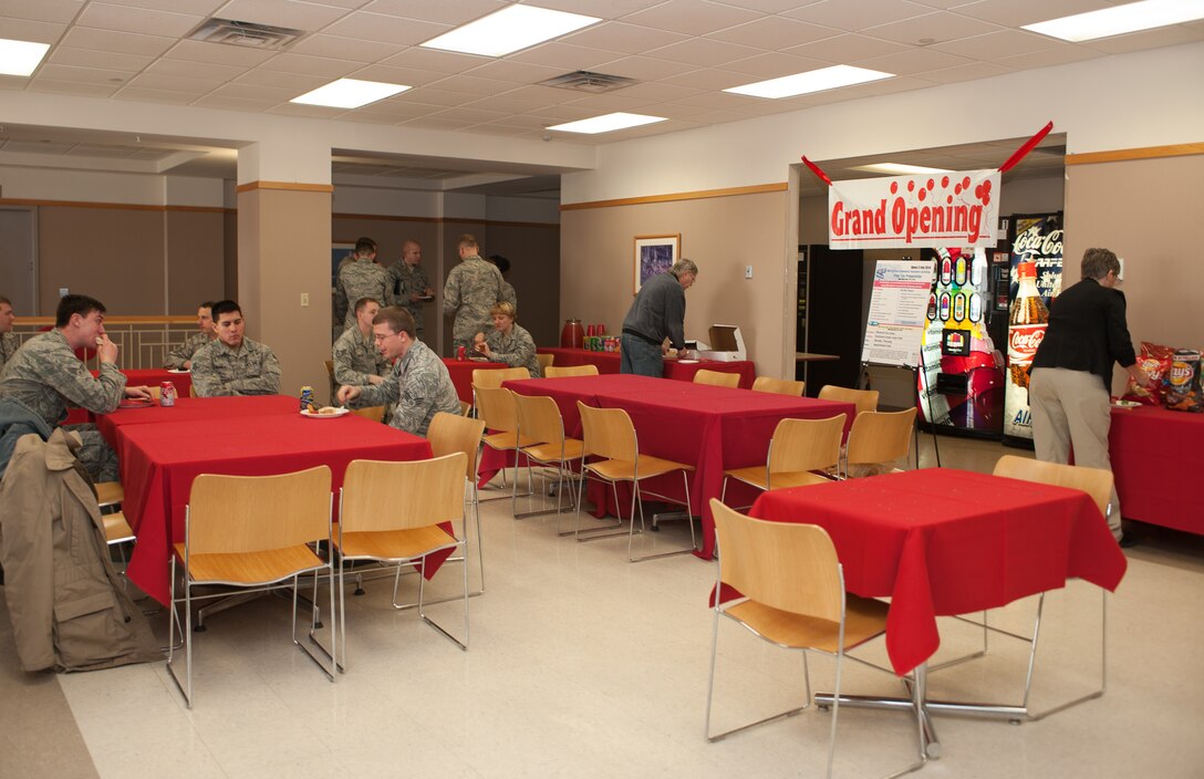 Ellsworth members gather for the grand opening of the tax center in the Rushmore Center at Ellsworth Air Force Base, S.D., Jan. 31, 2013. The tax center, located in room 1604 of the Rushmore Center, is available to help Airmen, retirees and families process their 2013 tax returns now until April 15. For more information or to make an appointment, call (605) 385-2329.