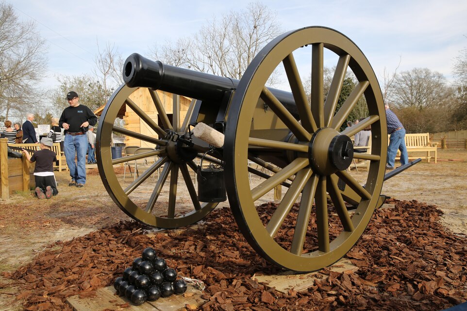 Gerald D. Mann donated an 1841 “six pounder” cannon to the Battle of Newport Barracks Civil War Memorial Park Feb. 2. The six-pounder fired 6 lb cannon balls. Mann was the chief architect for the memorial project.