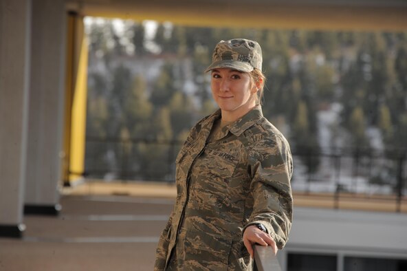 Cadet 4th Class Caroline Cotton has been working to get a Safe Harbor law in Arizona, meeting regularly with elected officials. (U.S. Air Force photo/Carol Lawrence)
 