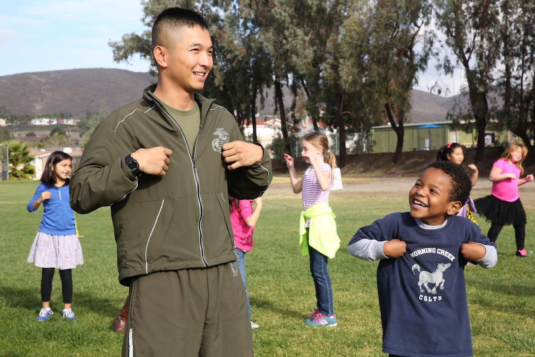 Marines participate in school’s annual JogaThon