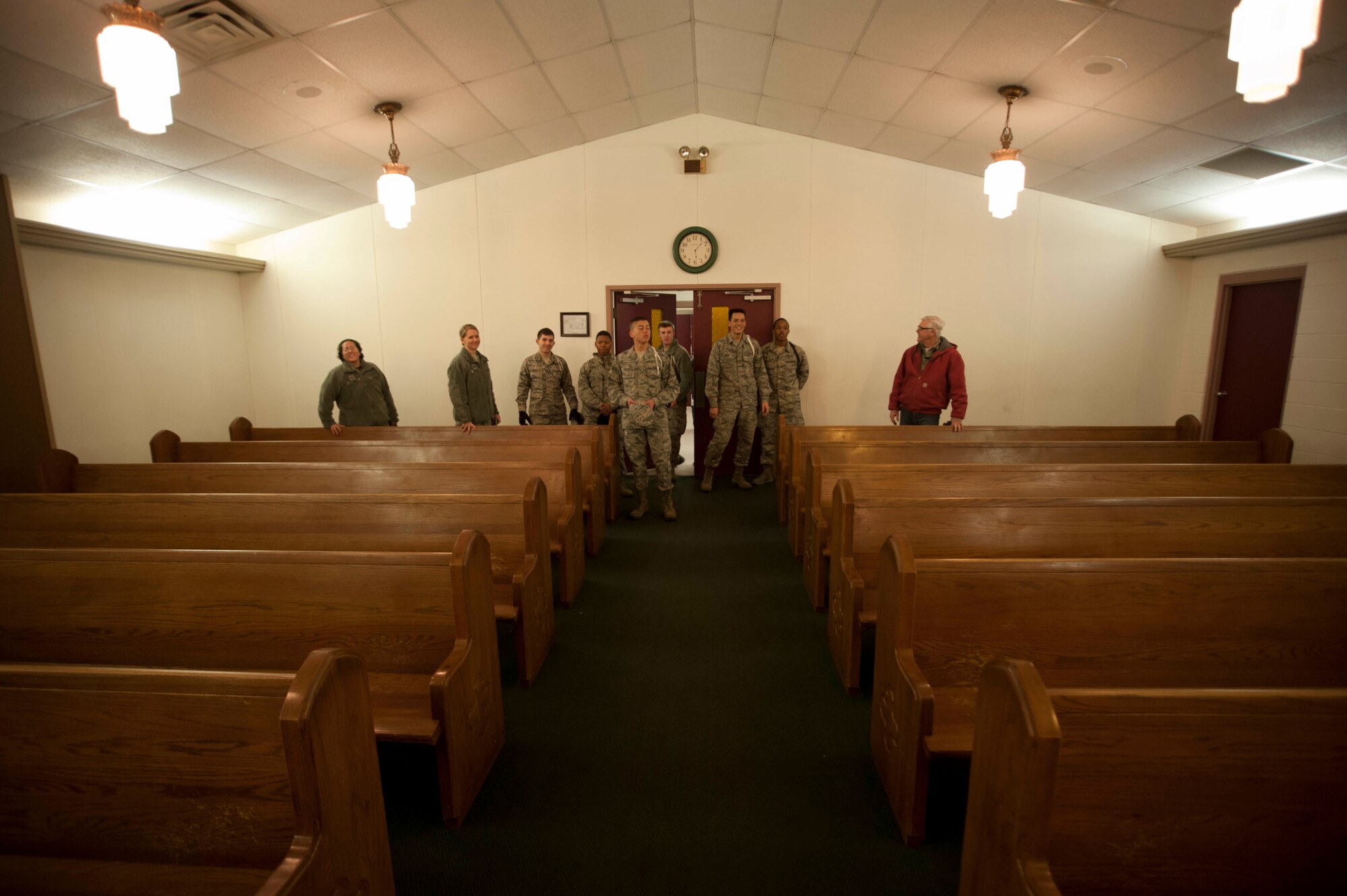 Airmen from Sheppard delivered donations to the Wichita Falls Faith Mission outreach center Feb. 4, 2014. The donations were collected during the NFL Super Bowl week to be donated to a local charity. (U.S. Air Force photo by Airman 1st Class Jelani Gibson) 