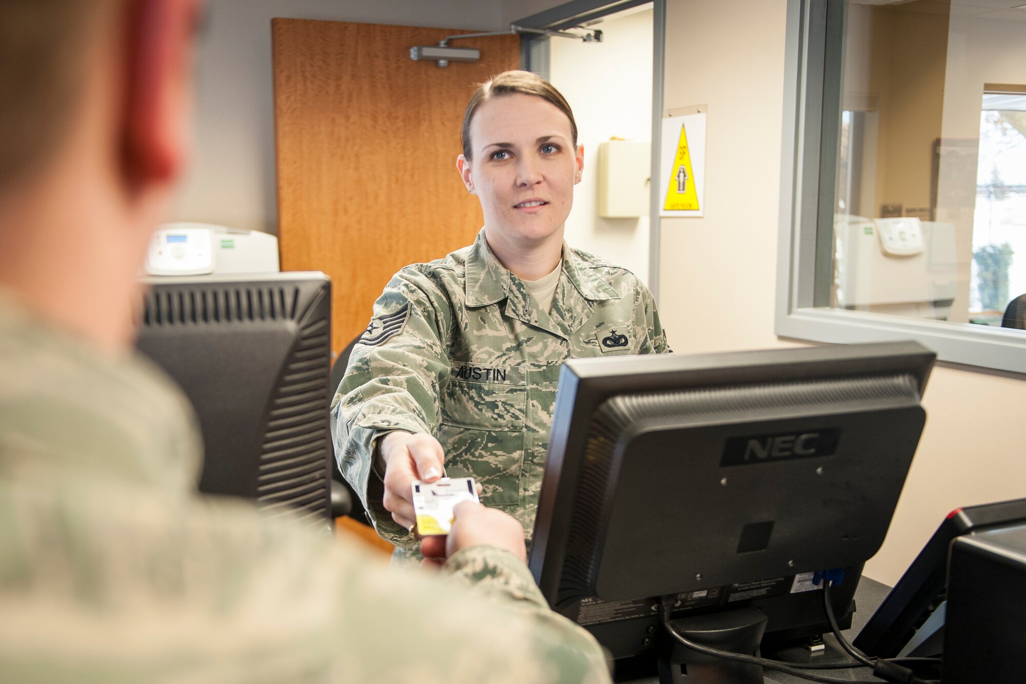 Tech. Sgt. Lindsey Austin has been selected as a member of Team Fairchild's elite, Fairchild's Finest, at Fairchild Air Force Base, Wash. Austin is the 92nd Security Forces Squadron pass and registration NCO in charge and hails from Mt. Horeb, Wis. (U.S. Air Force photo by Staff Sgt. Benjamin W. Stratton/Released)