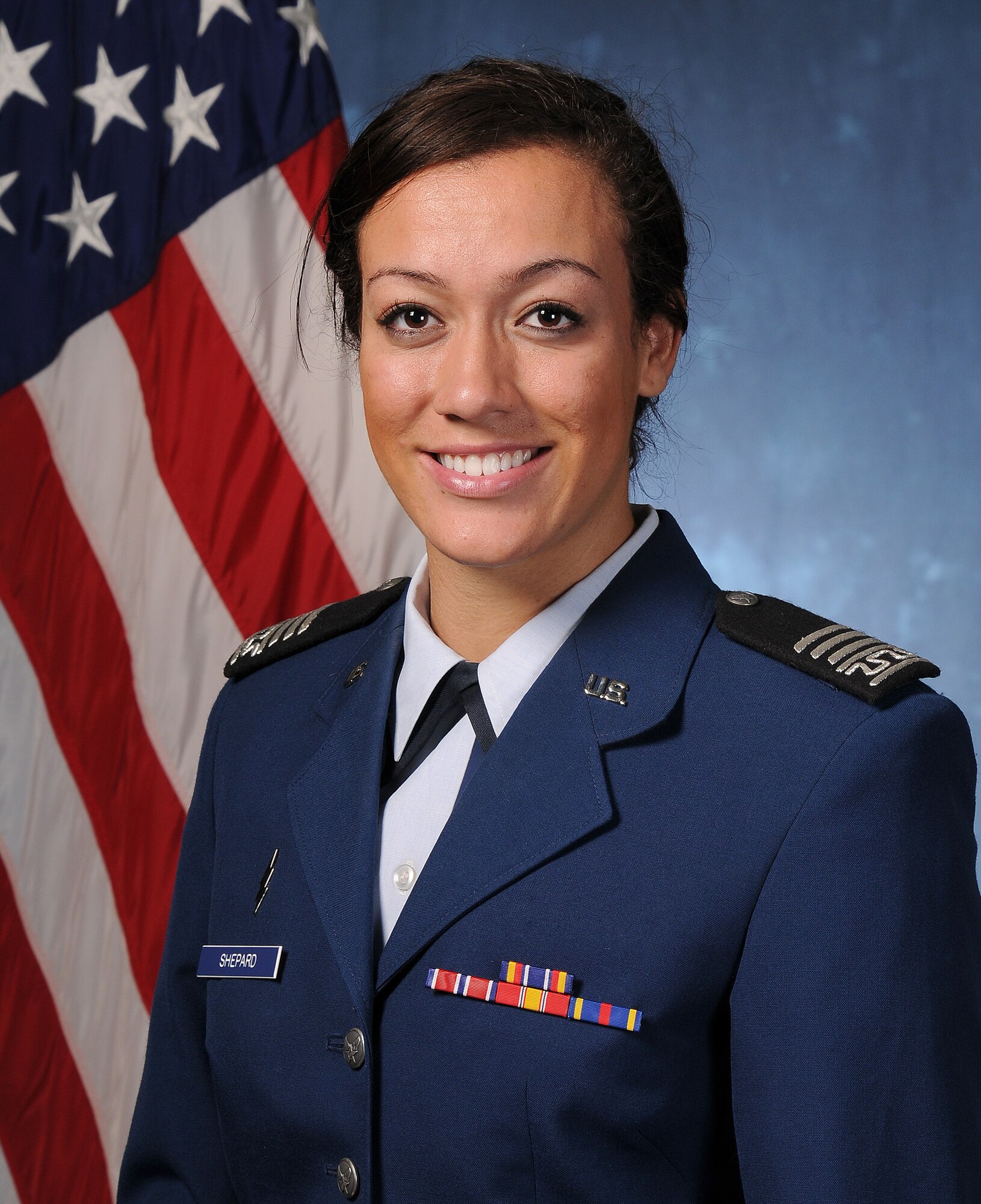 Cadet 1st Class Heather Shepard is a member of a cadet panel scheduled to speak at the National Leadership and Leadership Symposium Feb. 26. (Air Force photo)