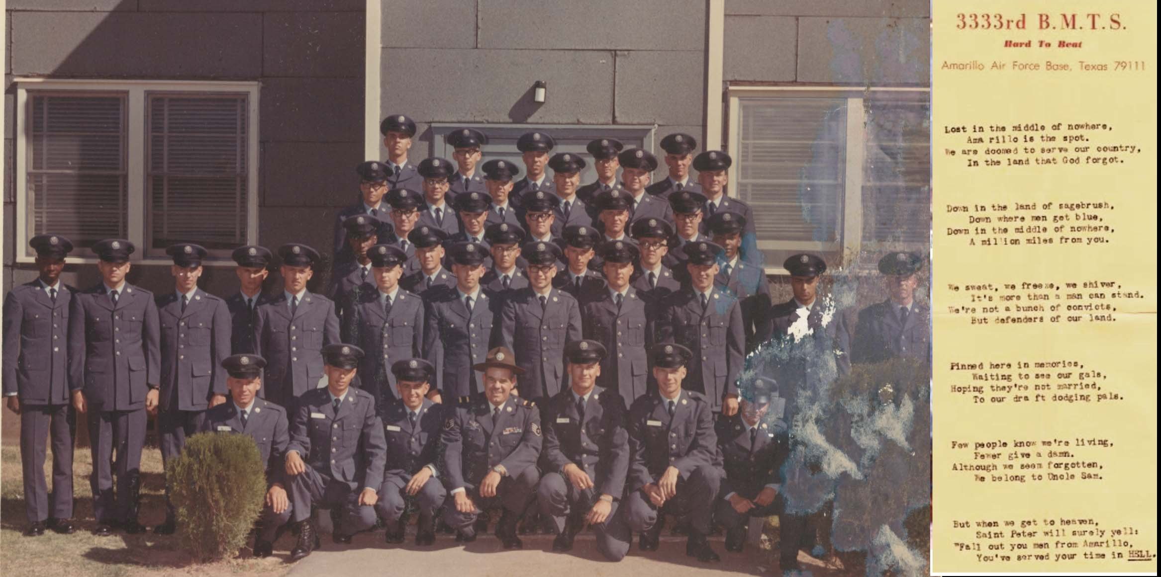 R. Lano at the Amarillo AFB Jet Mechanic School 1964