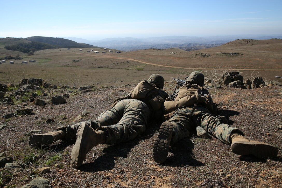 U.S. Marines with 1st Battalion, 1st Marine Regiment, train with soldiers from the Japan Ground Self-Defense Force during Exercise Iron Fist 2014 aboard Camp Pendleton, Calif., Feb. 8, 2014. Iron Fist 2014 is an amphibious exercise that brings together Marines and sailors from the 15th Marine Expeditionary Unit, other I Marine Expeditionary Force units, and soldiers from the JGSDF, to promote military interoperability and hone individual and small-unit skills through challenging, complex and realistic training. (U.S. Marine Corps photo by Lance Cpl. Anna K. Albrecht/Released)