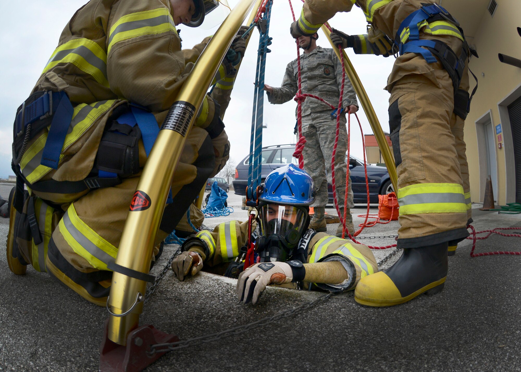 Aviano firefighters complete advanced rescue training gt Aviano Air Base