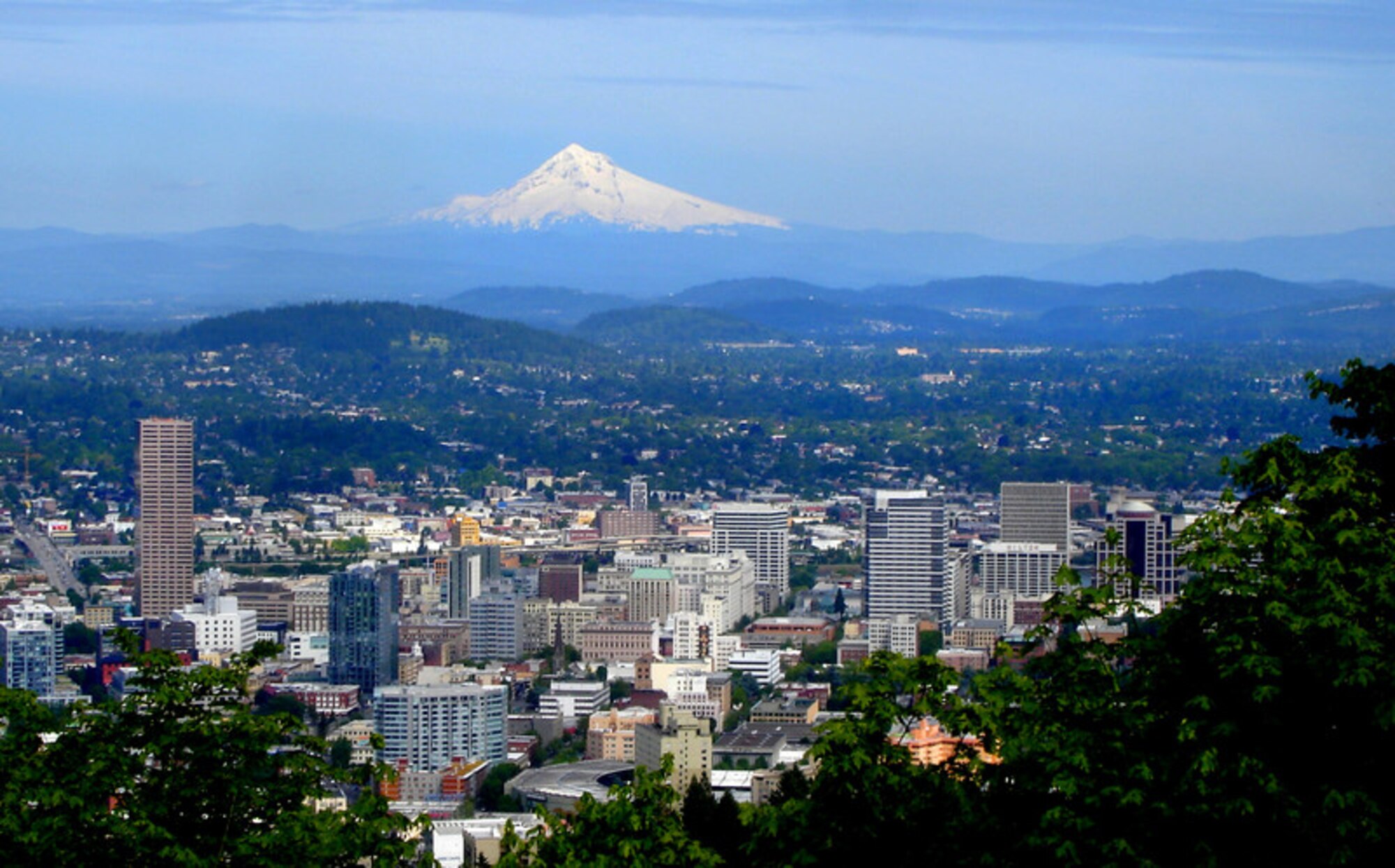 Mount Hood tops off a view of downtown Portland. (Courtesy photo)