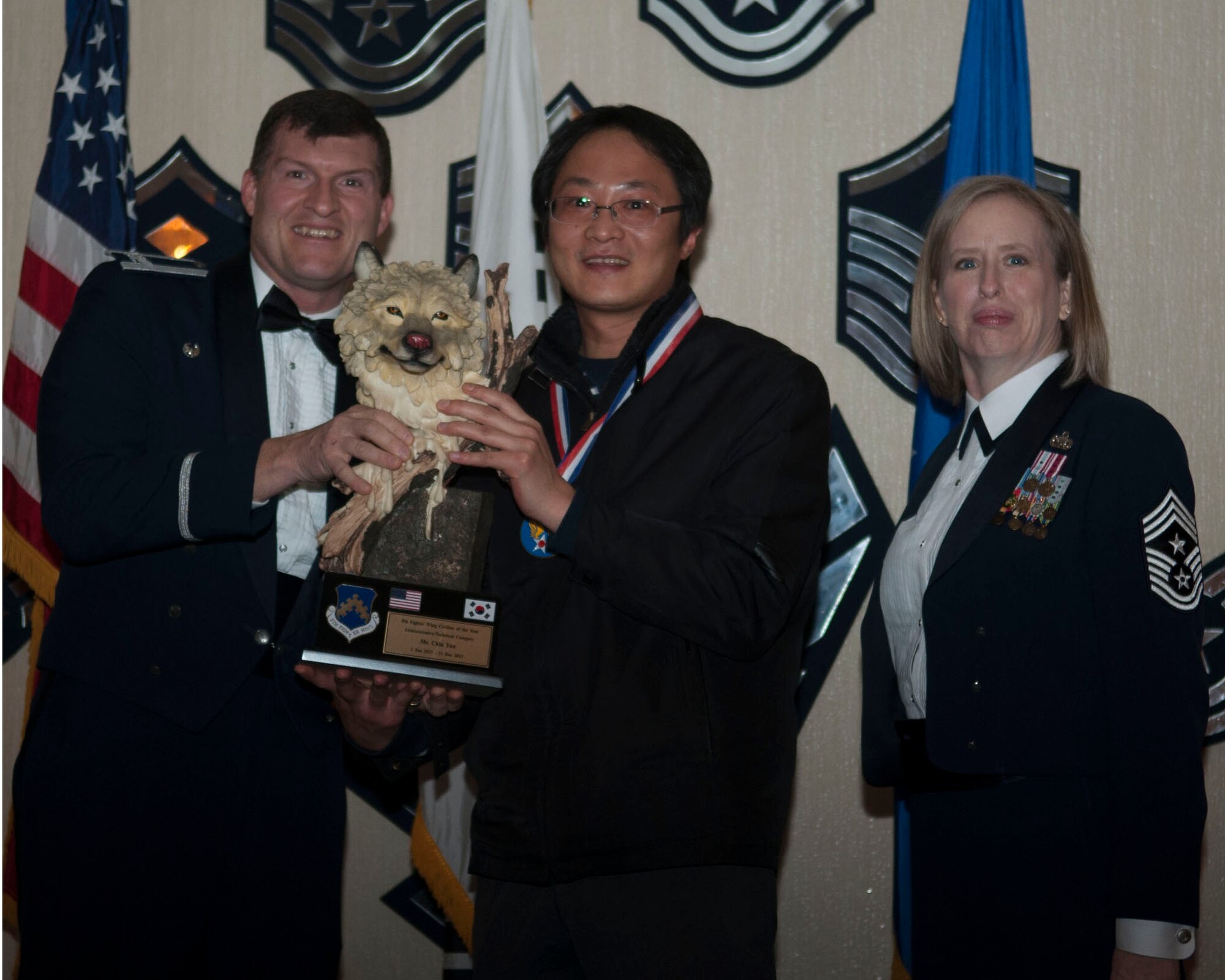 2013 Annual Award Winner for Civilian of the Year, Administrative/Technical Category, is Mr. Chin Yun, 8th Mission Support Group.