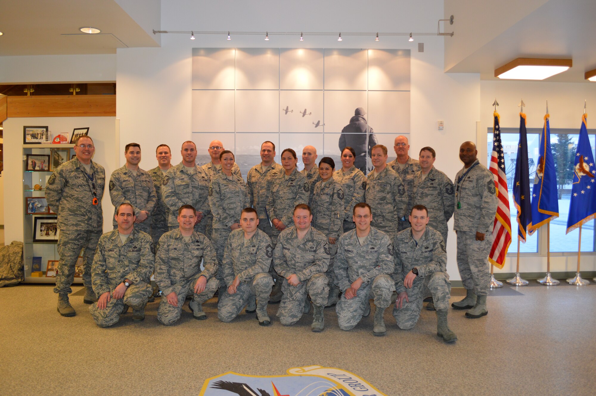 The 477th Fighter Group graduated its first Senior Noncommissioned Officer Leadership Development class here Jan. 26.Ten SNCO’s from the Alaska Air Guard’s 176th Wing and eight from the Air Force Reserve 477th Fighter Group attended the two day course.(Courtesy photo)