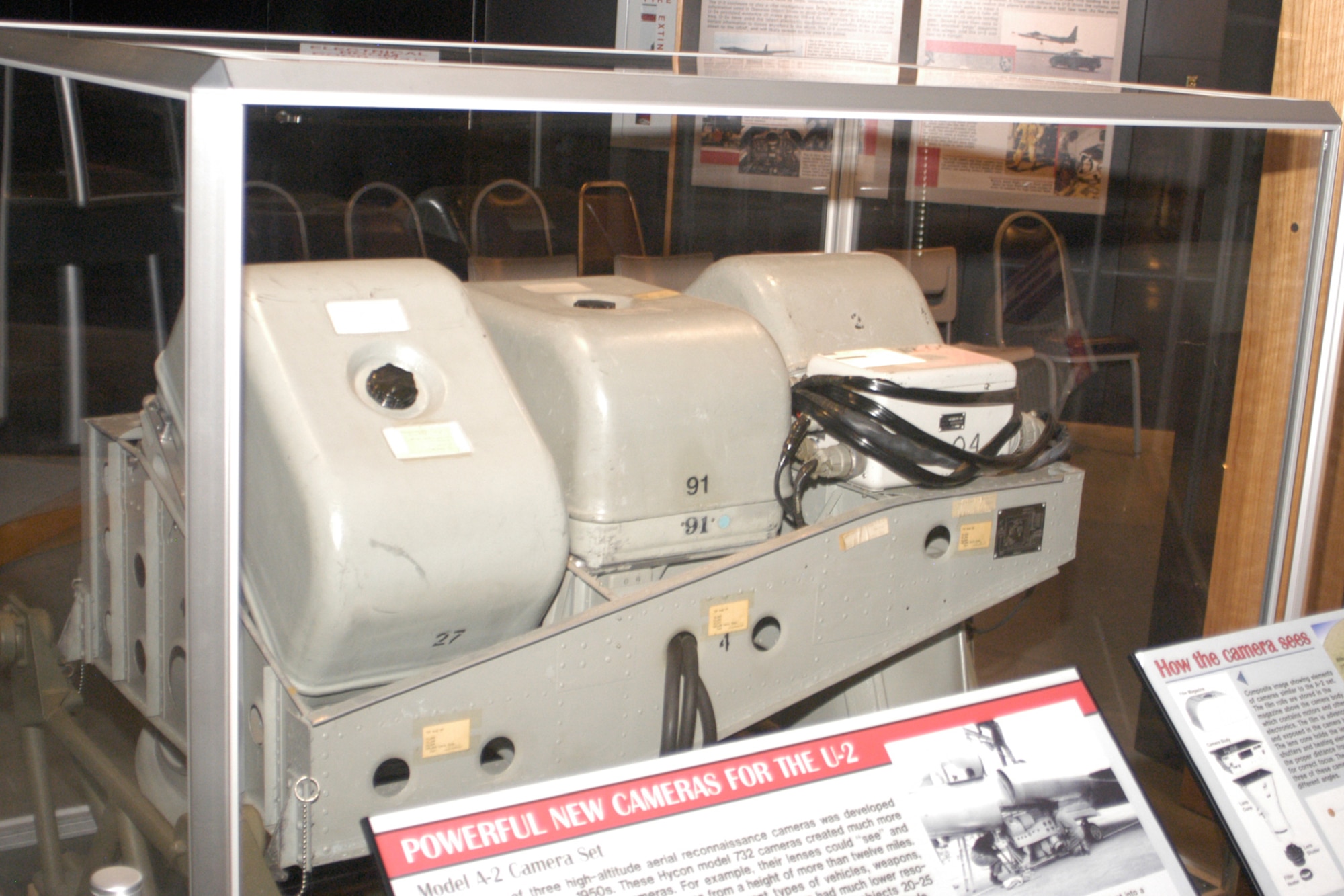 "Dragon Lady: The U-2 and Early Cold War Reconnaissance" exhibit in the Cold War Gallery at the National Museum of the United States Air Force. (U.S. Air Force photo)
