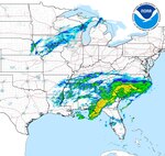 Winter storm's projected path