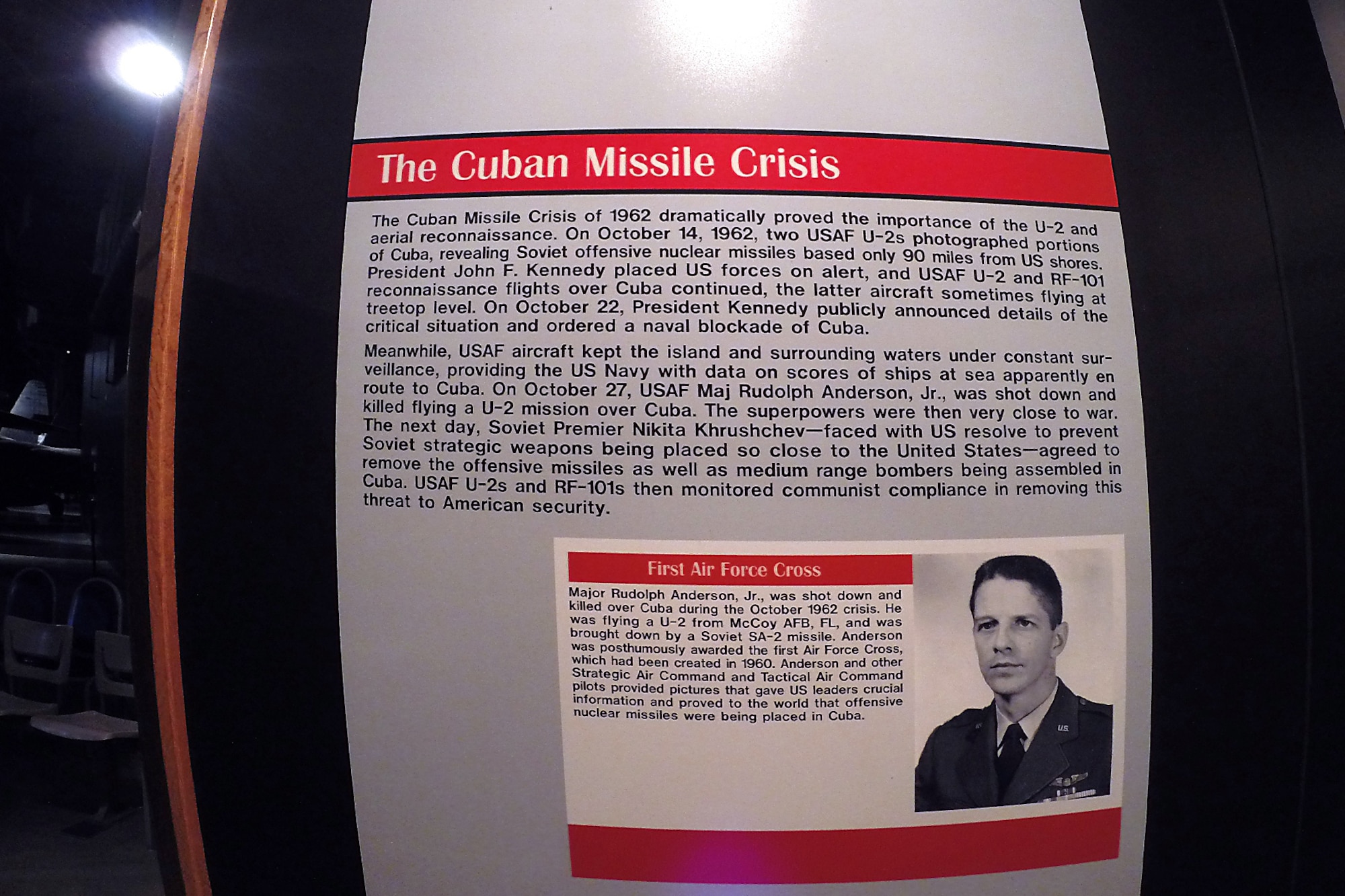 "Dragon Lady: The U-2 and Early Cold War Reconnaissance" exhibit in the Cold War Gallery at the National Museum of the United States Air Force. (U.S. Air Force photo)
