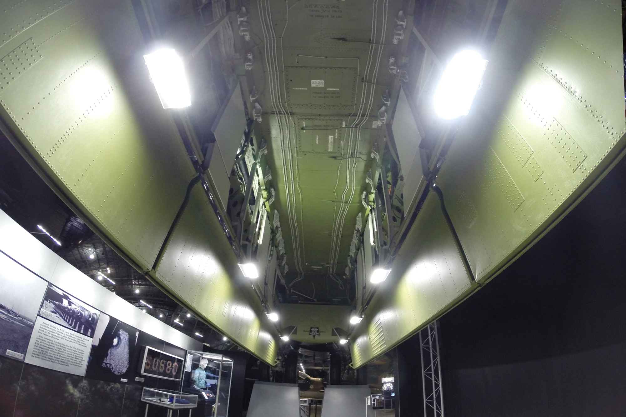 Boeing B-52D Stratofortress payload bay in the Southeast Asia War Gallery at the National Museum of the United States Air Force. (U.S. Air Force photo)