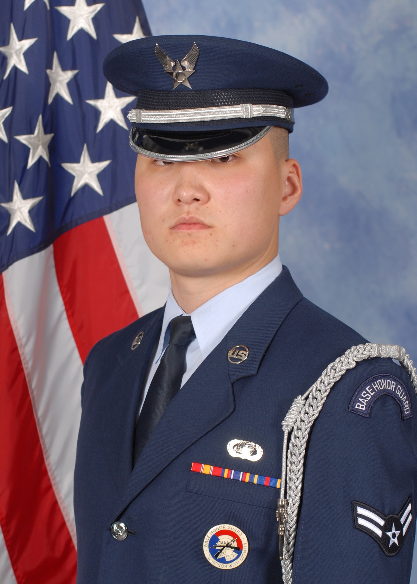 GOODFELLOW AIR FORCE BASE, Texas -- Airman 1st Class Aziz Sarbashev, 17th Force Support Squadron, is the 17th Training Wing 2013 Honor Guard of the Year. (U.S. Air Force photo/ 17th Training Wing Public Affairs)