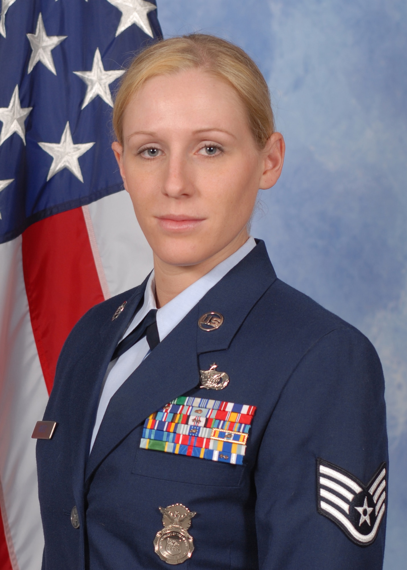 GOODFELLOW AIR FORCE BASE, Texas -- Staff Sgt. Amanda J. Goetz, 17th Security Forces Squadron, is the 17th Training Wing 2013 NCO of the Year. (U.S. Air Force photo/ 17th Training Wing Public Affairs)