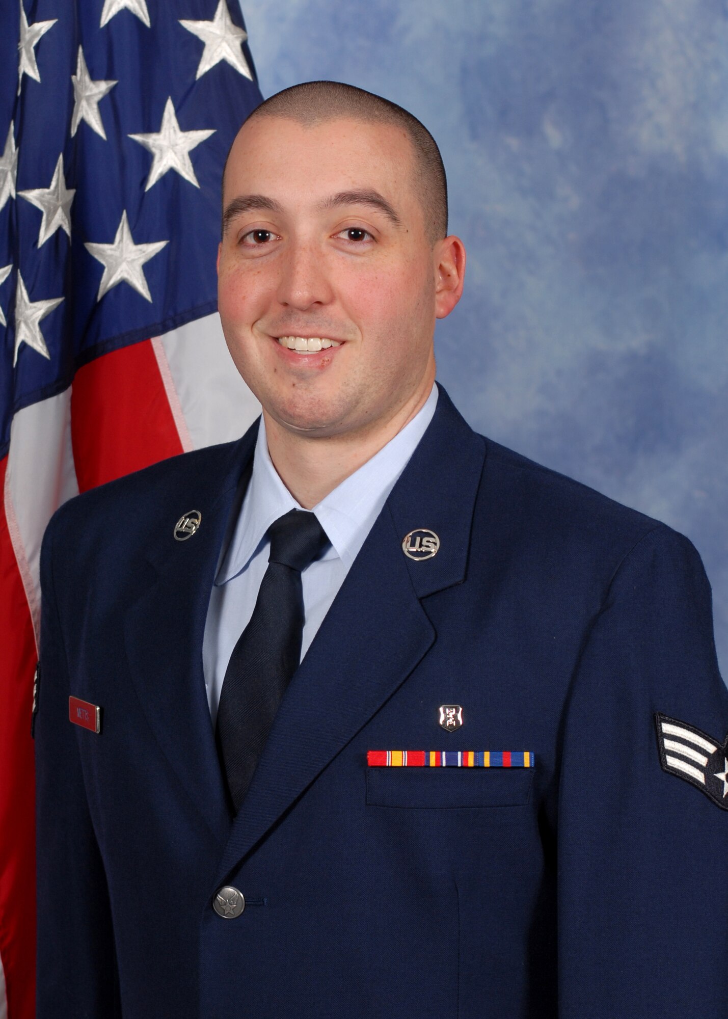 GOODFELLOW AIR FORCE BASE, Texas -- Senior Airman Charles A. Metts III, 17th Medical Operations Squadron, is the 17th Training Wing 2013 Airman of the Year and the Team Goodfellow Junior Service Member of the Year. (U.S. Air Force photo/ 17th Training Wing Public Affairs)