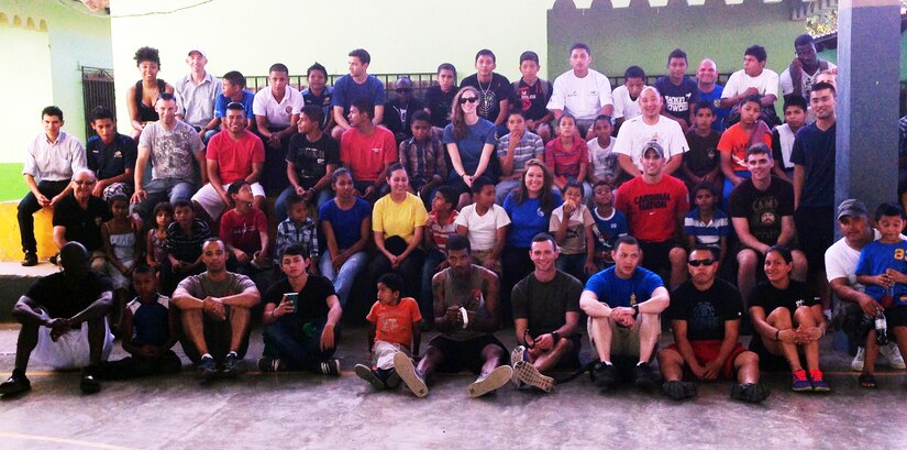 Members of Joint Task Force-Bravo's Army Forces Battalion (ARFOR) spent the day visiting with children of the Horizontes al Futuro orphanage in Comayagua, Honduras, Feb. 8, 2014.  ARFOR visits the orphanage several times each year to support the children while continuing to strengthen the relationship between the U.S. and Honduras.  (Photo by U.S. Army Spc. Cory Cantlay)