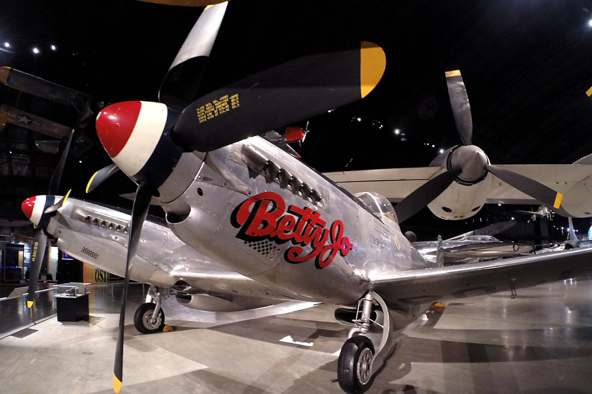 North American F-82B Twin Mustang in the Cold War Gallery at the National Museum of the United States Air Force. (U.S. Air Force photo)