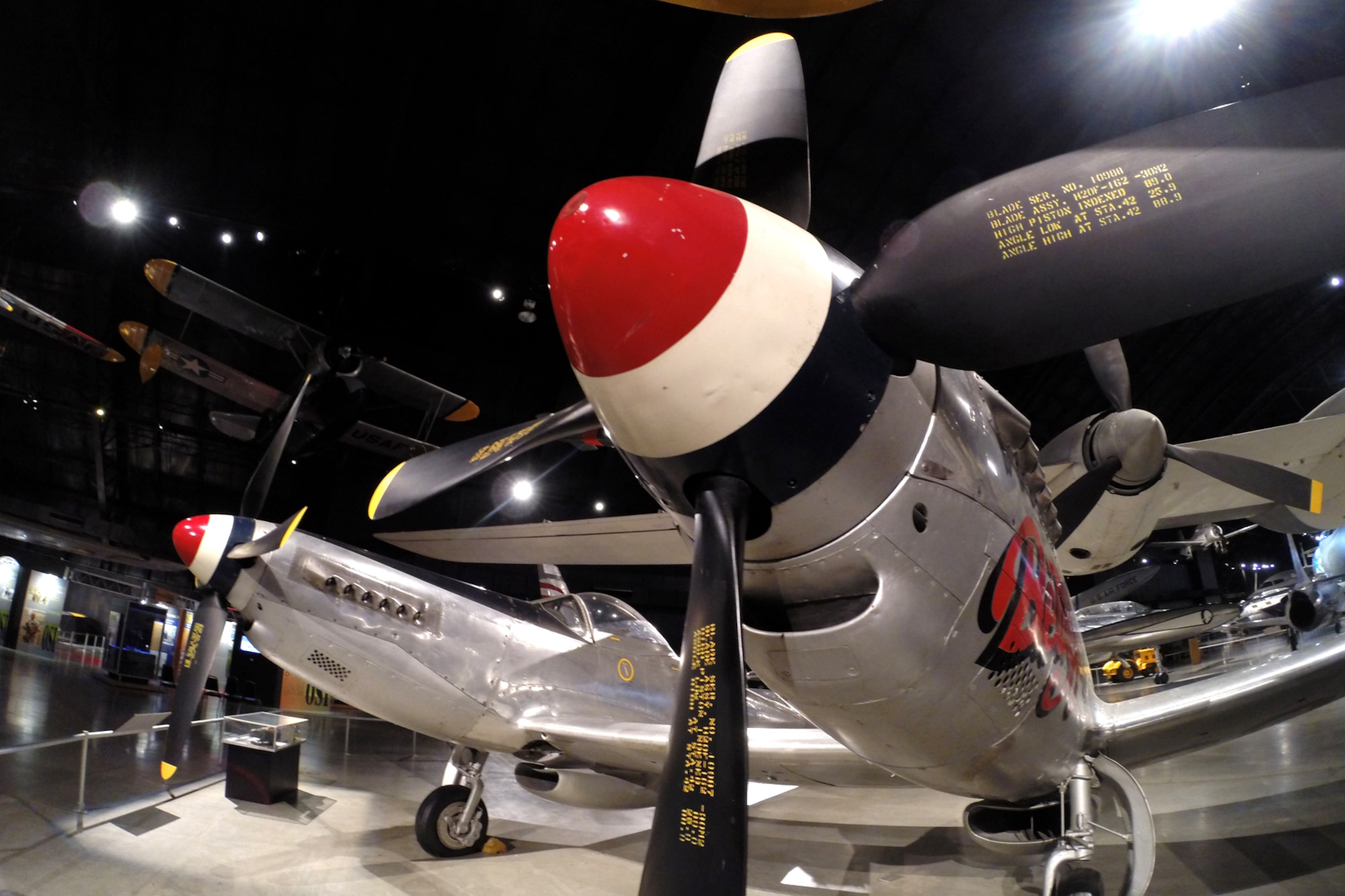 North American F-82B Twin Mustang in the Cold War Gallery at the National Museum of the United States Air Force. (U.S. Air Force photo)