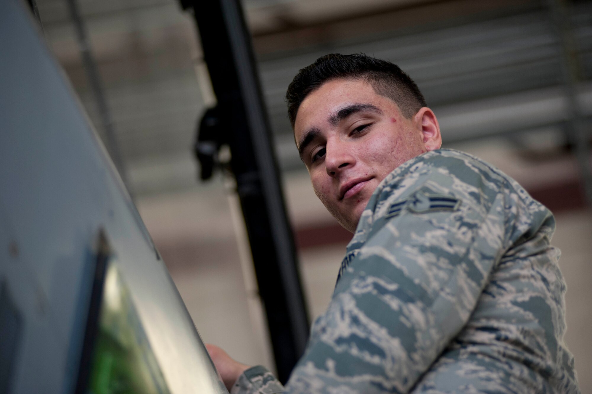 Airman 1st Class Giovanni Bufalini-Balla, a 363rd Training Squadron aircraft armament student from Maryville, Tenn., has earned the ACE award. The ACE award is given for maintaining a 100 percent average throughout each block test. (U.S. Air Force photo by Airman 1st Class Jelani Gibson) 
