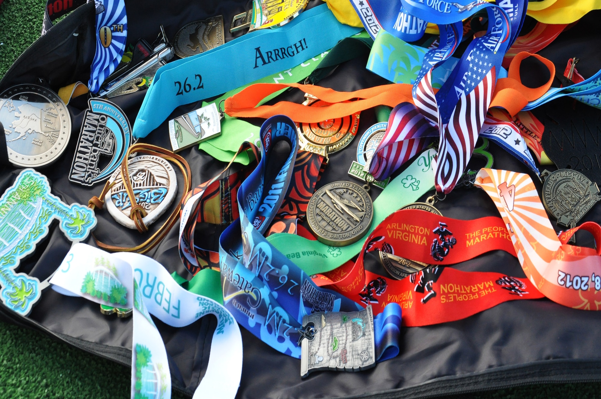 Maj. Joel Fenlason, 45th Space Wing deputy director of staff started running marathons in 2005 when he was 31 years old. His goal was to complete 50 marathons by his 40th birthday. Now 40, he is preparing to run his 75th marathon Feb. 16. (U.S. Air Force Photo/Tech. Sgt. Erin Smith)