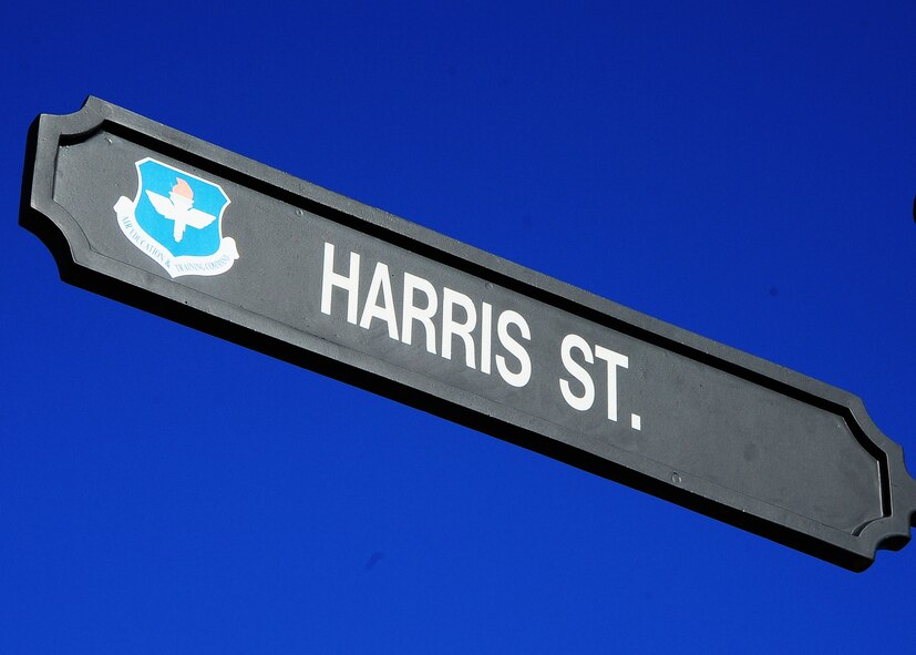 Carlyle Harris Street, formerly “D Street”, was named after Carlyle “Smitty” Harris,
a United States Air Force Pilot. Harris was a Prisoner of War in Vietnam for nearly
eight years before being rescued. After a short recovery period, he continued his
Air Force career attaining the rank of colonel when he retired.