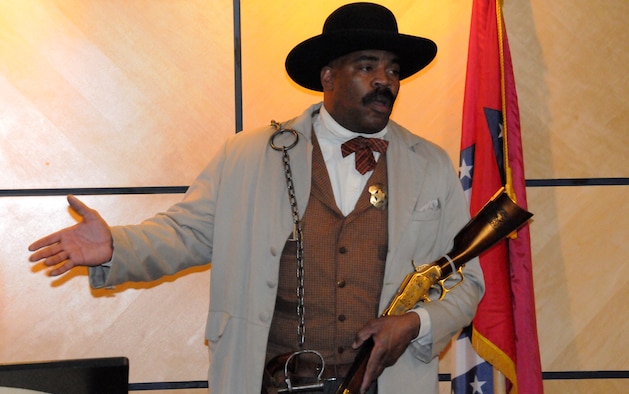 188th celebrates Black History Month with U.S. Marshal Bass Reeves presentation > 188th Wing