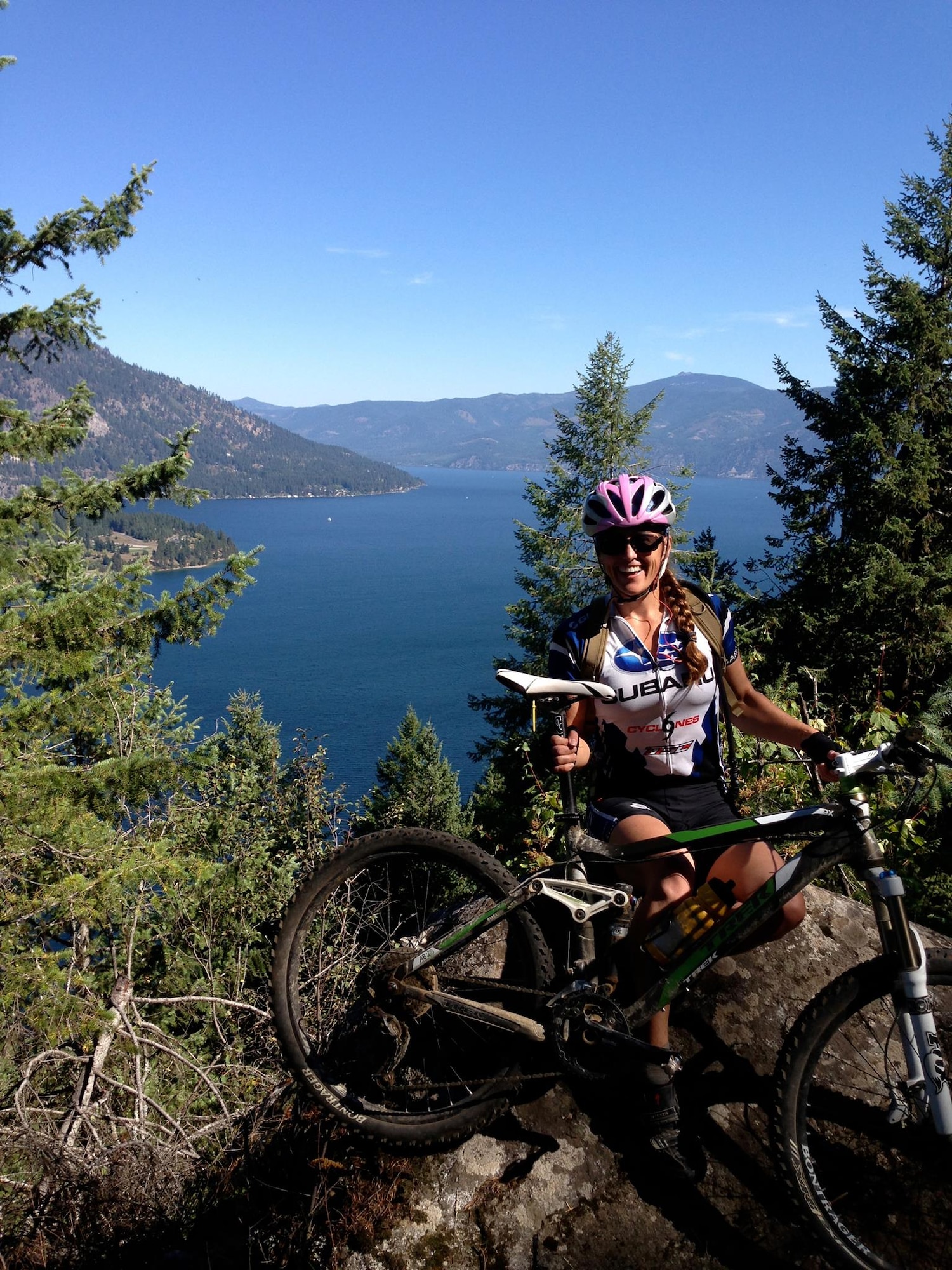 Lt.Cmdr. Melissa Coombes poses with her bike. (courtesy photo)