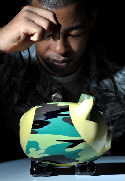 Military Saves Week is slated to start Feb. 24 at Hurlburt Field, Fla. During this week, the airman & family readiness center will offer financial education to Airmen and their families. For more information on Military Saves Week or for financial assistance, contact the A&FRC at (850) 884-5441. (U.S. Air Force photo illustration/Airman 1st Class Andrea Posey) 

