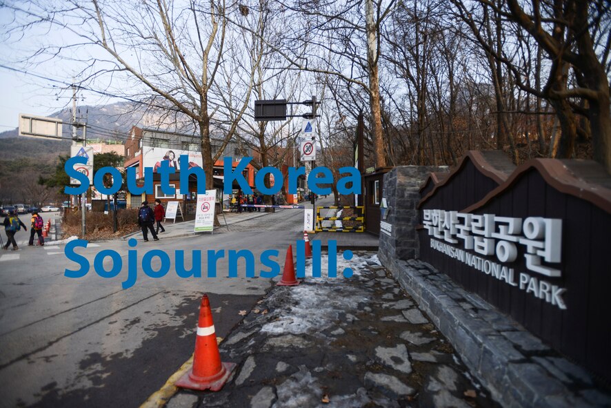 Bukhansan National Park, pictured here Feb. 16, 2014, in Seoul, Republic of Korea, is one of the most visited parks in the whole world, according to the Guinness Book of World Records. The park has several hiking trails from two to four kilometers in length, which lead to three seperate mountain peaks. (U.S. Air Force photo by Staff Sgt. Jake Barreiro)