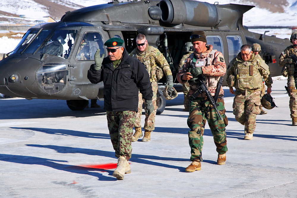 U.S. Army Brig. Gen. David Haight, second from left, commanding general ...