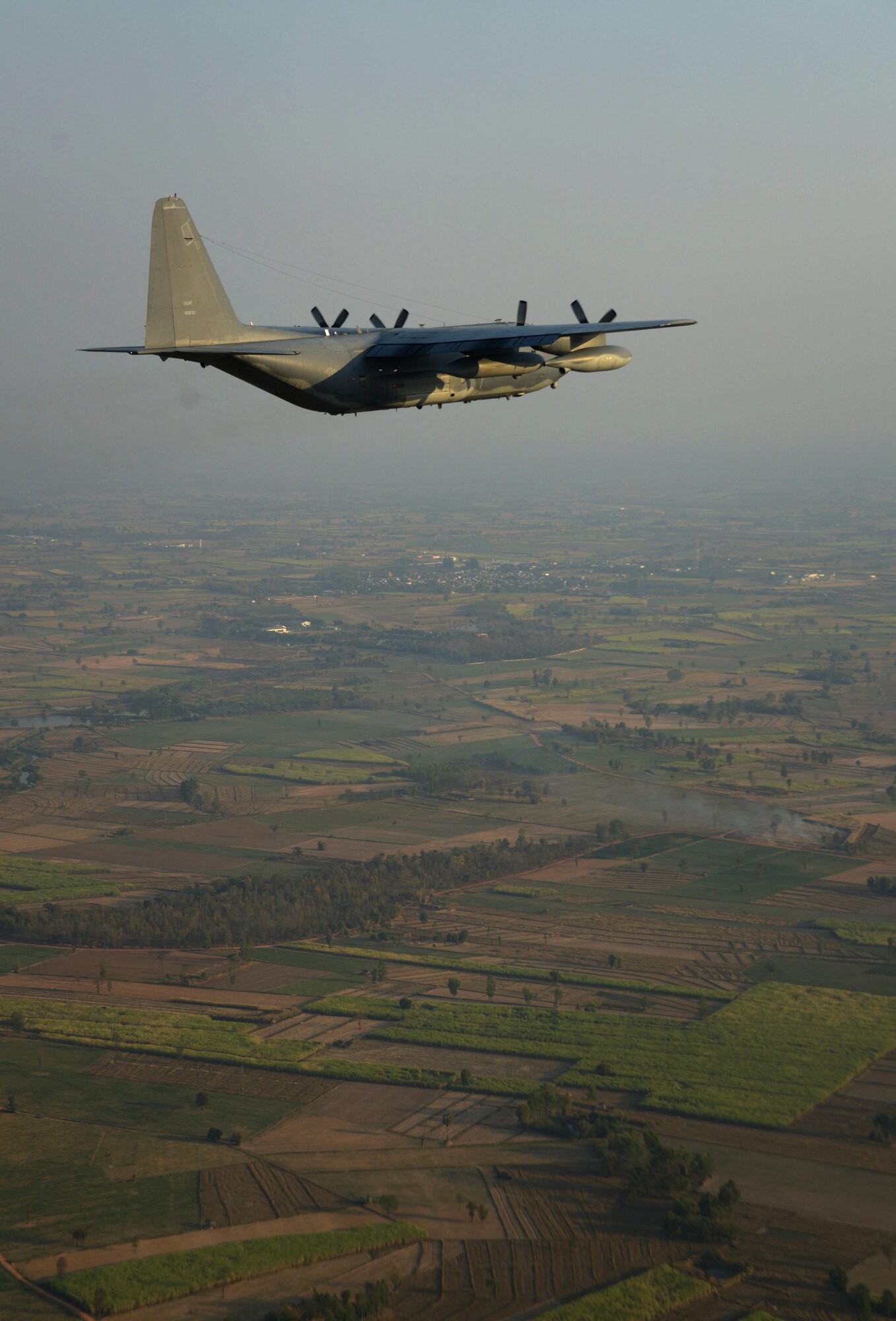 An MC-130P Combat Shadow flies near Udon Thani, Thailand.  The MC-130P Combat Shadows from the 17th SOS are part of the 353rd Special Operations Group detachment from Kadena Air Base, Japan, in Udon Thani, Thailand, to participate in Exercise Teak Torch.  (U.S. Air Force photo by Tech. Sgt. Kristine Dreyer)
