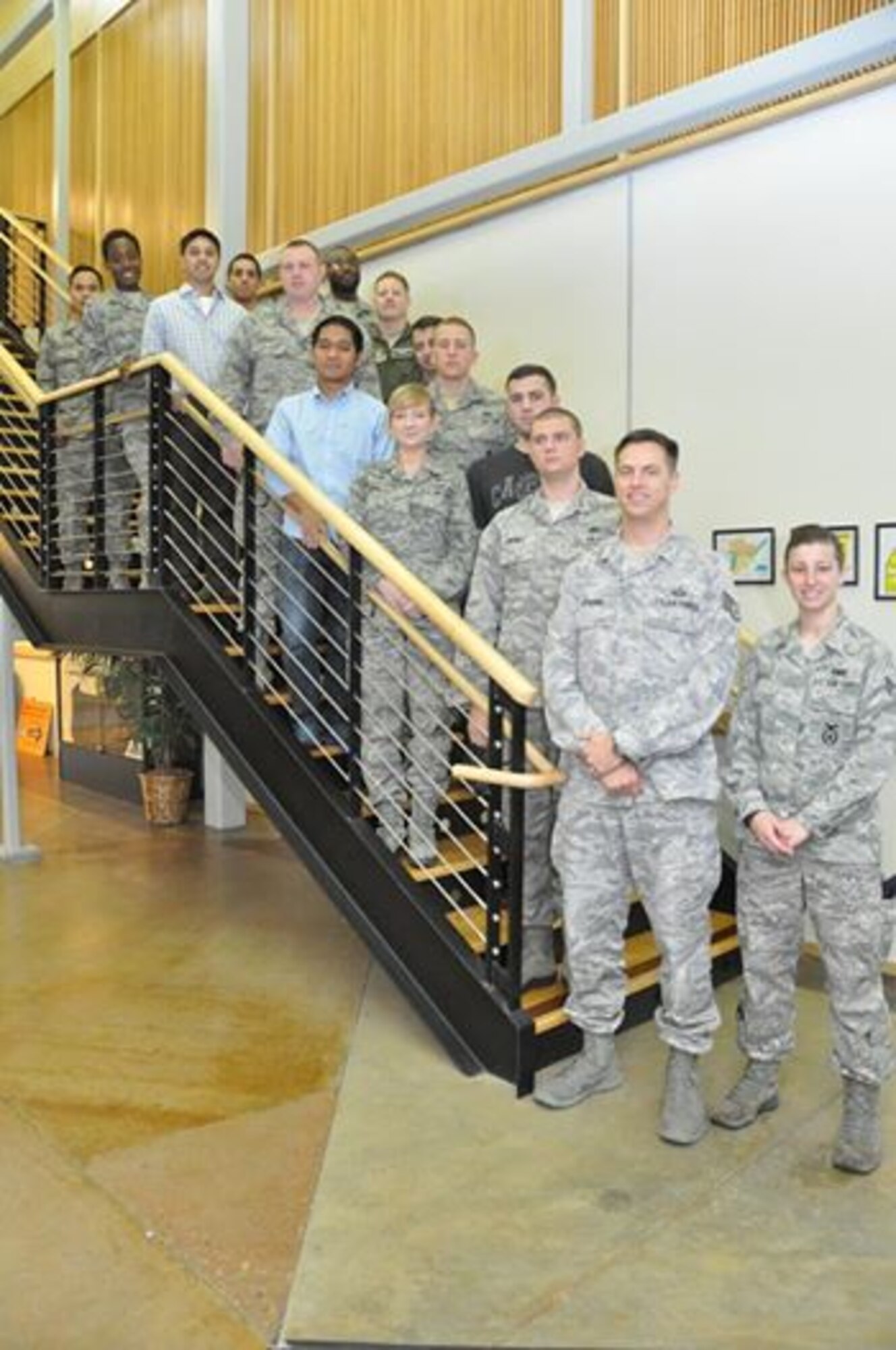 TRAVIS AIR FORCE BASE, Calif. -- February 2014 A-flight Newcomers. (U.S. Air Force photo / Senior Master Sgt. Robert Wade)