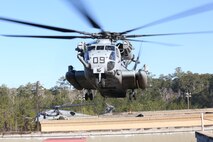 Approximately 120 Marines from the royal Netherland Marine Corps stationed on the island of Aruba visited Marine Corps Base Camp Lejeune, Feb. 14, to conduct fast-rope operations and military operations in urban terrain (MOUT) training. Marine Heavy Helicopter Squadron (HMH) 461 aboard Marine Corps Air Station New River provided the helicopter support for the training exercise.