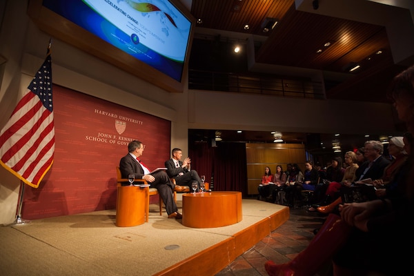 February 18th, 2014 - Army Lt. Gen. Michael Flynn answers questions from the crowd at the John F. Kennedy Jr. Forum.