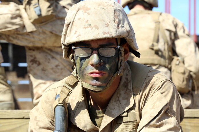 Pvt. Thomas J. Shevlin, Platoon 3249, Company L, 3rd Recruit Training Battalion, is the son of a retired gunnery sergeant, is following his father’s footsteps by becoming a Marine. 