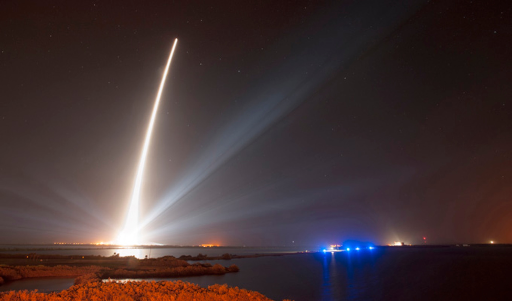 A United Launch Alliance Delta IV rocket successfully launched the Global Positioning System (GPS) IIF-5 satellite for the U.S. Air Force on Feb. 20 at 8:59 p.m. EST from Space Launch Complex-37 at Cape Canaveral Air Force Station, Fla. GPS IIF-5 is the fifth in a series of next generation GPS satellites and will join a worldwide timing and navigation system utilizing 24 satellites in six different planes, with a minimum of four satellites per plane positioned in orbit approximately 11,000 miles above the Earth's surface. (United Launch Alliance/Ben Cooper) 
