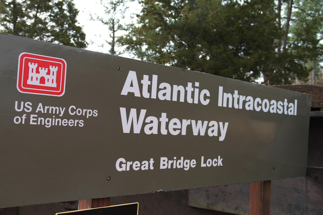 The Great Bridge Lock on the Albemarle and Chesapeake Canal reopened today after a two-day closure to vessel traffic. Contractors, overseen by the Norfolk District, U.S. Army Corps of Engineers, removed and replaced a 72-ton set of aging lock gates as part of a service plan to increase the lifespan of the locks. 