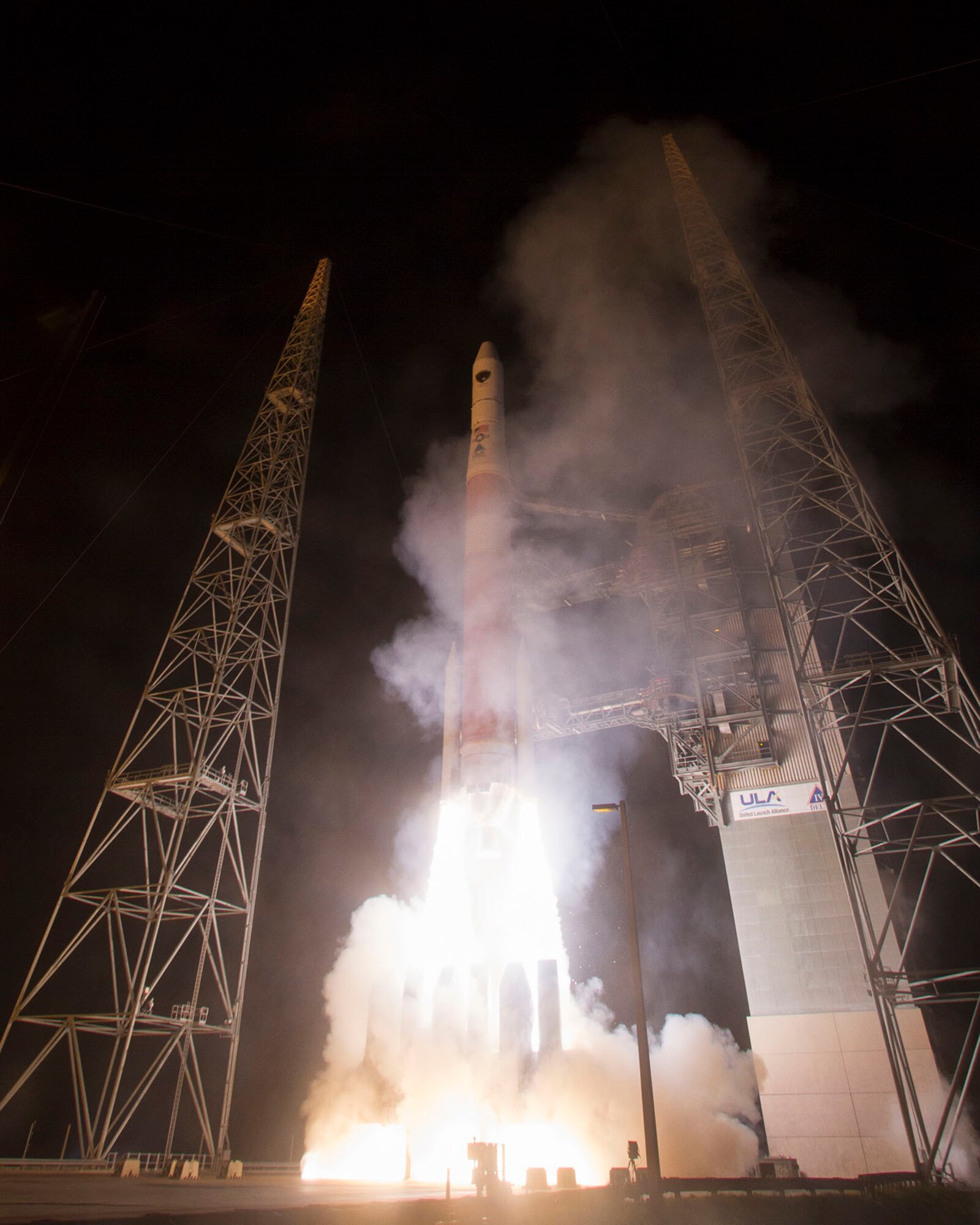 A United Launch Alliance Delta IV rocket successfully launched the Global Positioning System IIF-5 satellite for the U.S. Air Force on Feb. 20 at 8:59 p.m. EST from Space Launch Complex-37. GPS IIF-5 is the fifth in a series of next generation GPS satellites and will join a worldwide timing and navigation system utilizing 24 satellites in six different planes, with a minimum of four satellites per plane positioned in orbit approximately 11,000 miles above the Earth’s surface. (Photo by Ben Cooper, United Launch Alliance)
