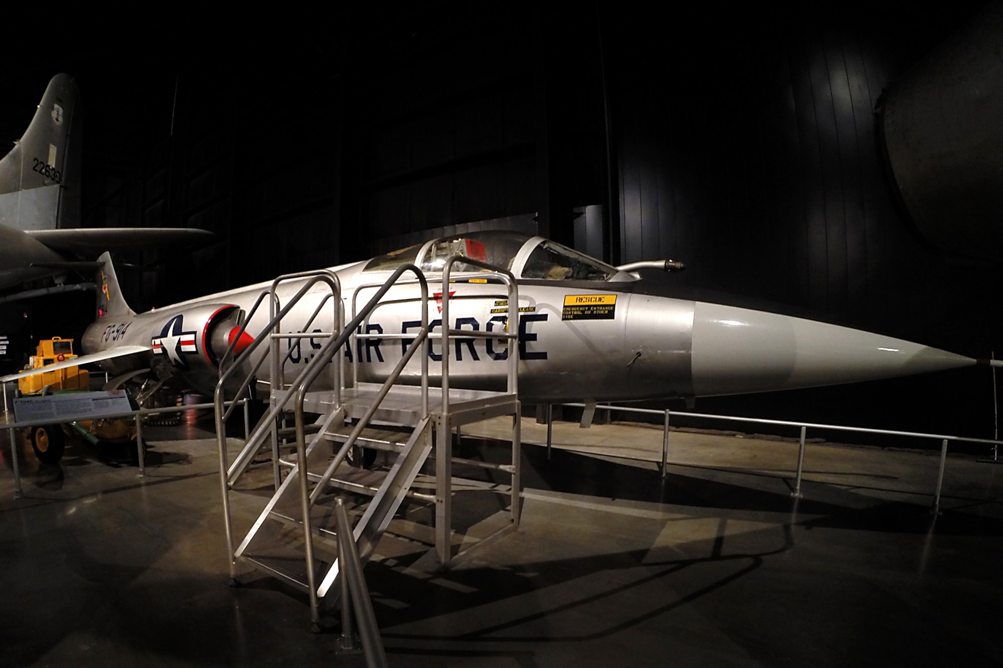 Lockheed F-104C Starfighter in the Cold War Gallery at the National Museum of the United States Air Force. (U.S. Air Force photo)
