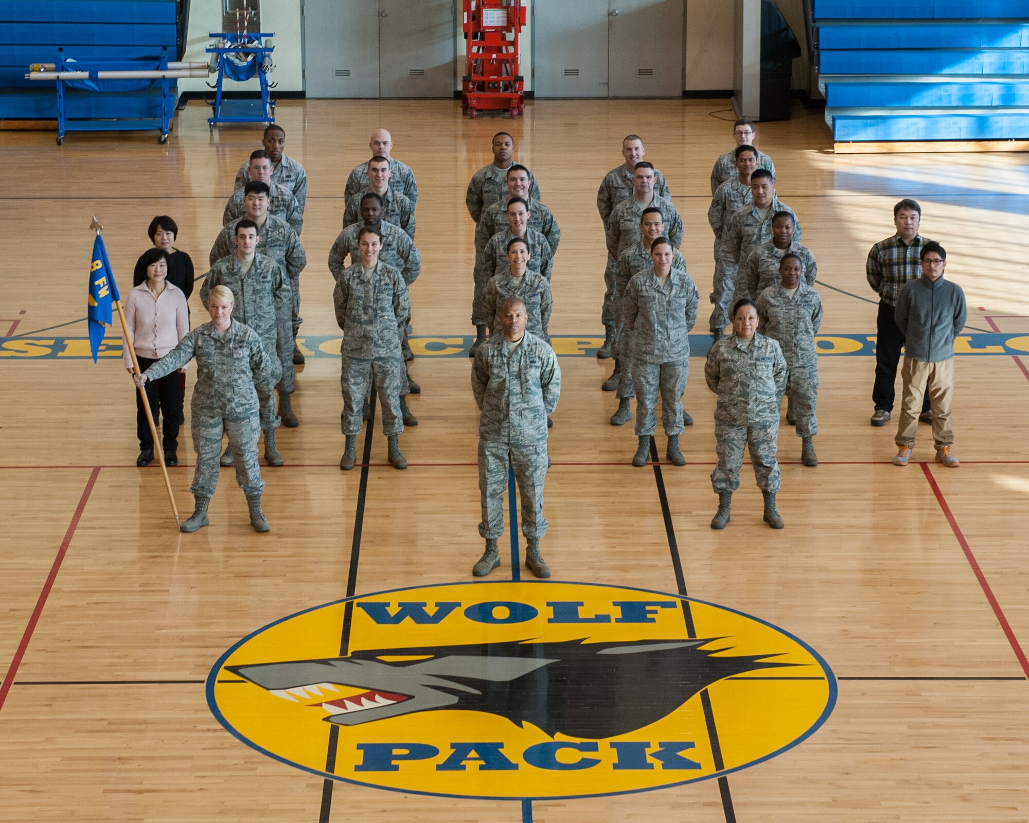 The 8th Fighter Wing comptrollers recently won the Air Force Comptroller Squadron of the Year award for 2013 at Kunsan Air Base, Republic of Korea.  The 8th Comptroller Squadron provided sound financial advice and decision support in the execution of the Wolf Pack's $60 million budget and the exemplary support to 2,700 customers on a daily basis.  (U.S. Air Force photo by Staff Sgt. Clayton Lenhardt/Released)