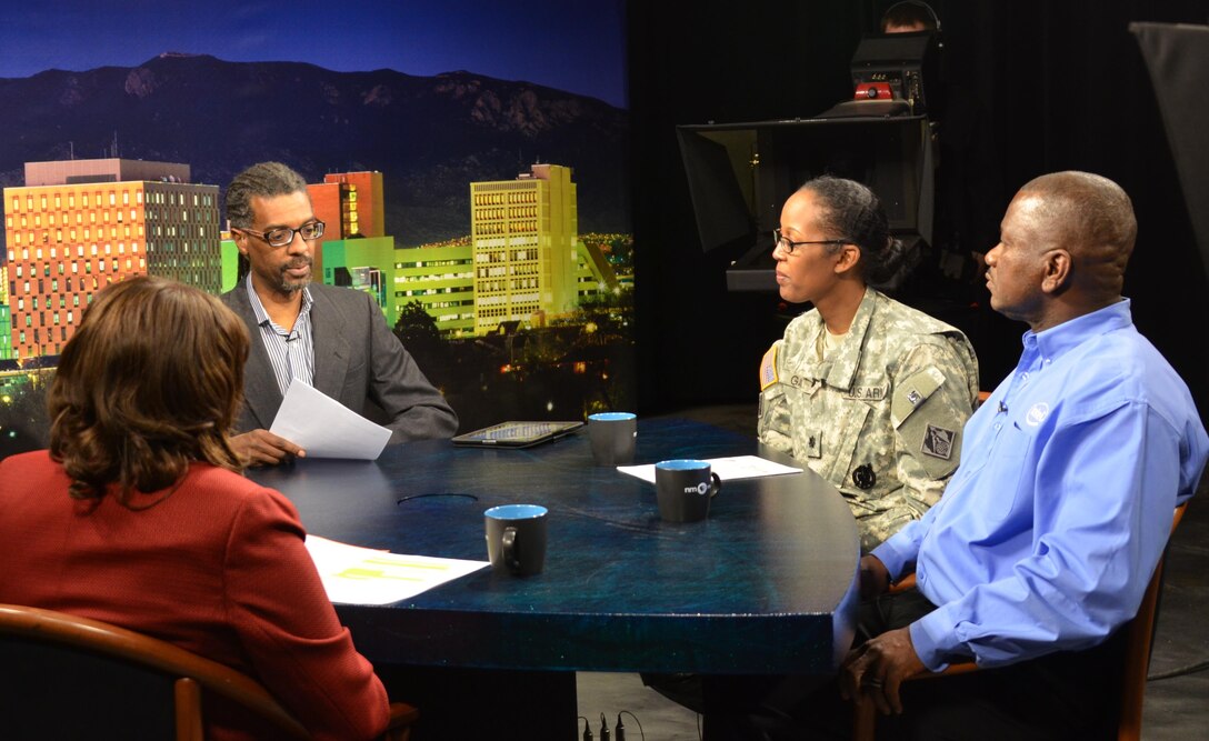 ALBUQUERQUE, N.M., -- District Commander Lt. Col. Antoinette Gant spoke with New Mexico in Focus host Gene Grant, Theresa Carson of Sandia National Laboratories and Prentiss Jackson with Intel Corp., about Science, Technology, Engineering and Math, or STEM, and how to keep kids learning during summer vacation, Feb. 20, 2014.  Click below to view video.
