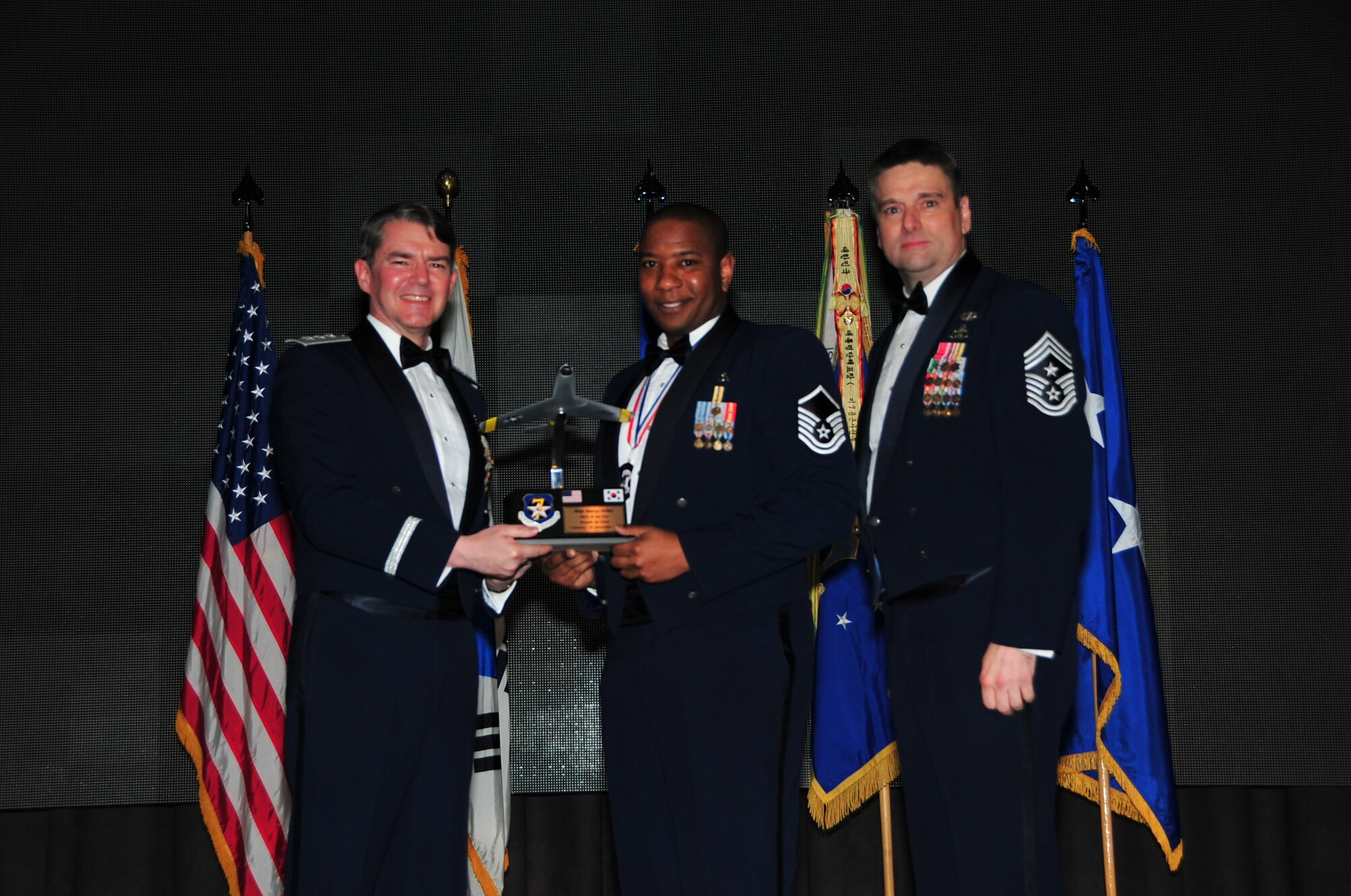 7th Air Force Senior Non-Commissioned Officer of the Year Master Sgt. Marcus Holder, 51st Force Support Squadron.