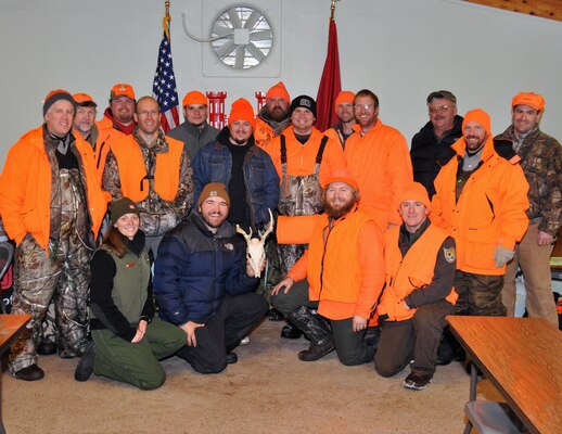 Volunteers and veterans with the Wounded Warrior Project participated in the second deer hunt at the Eau Galle Recreation Area,
near Spring Valley, Wis., Dec. 14.