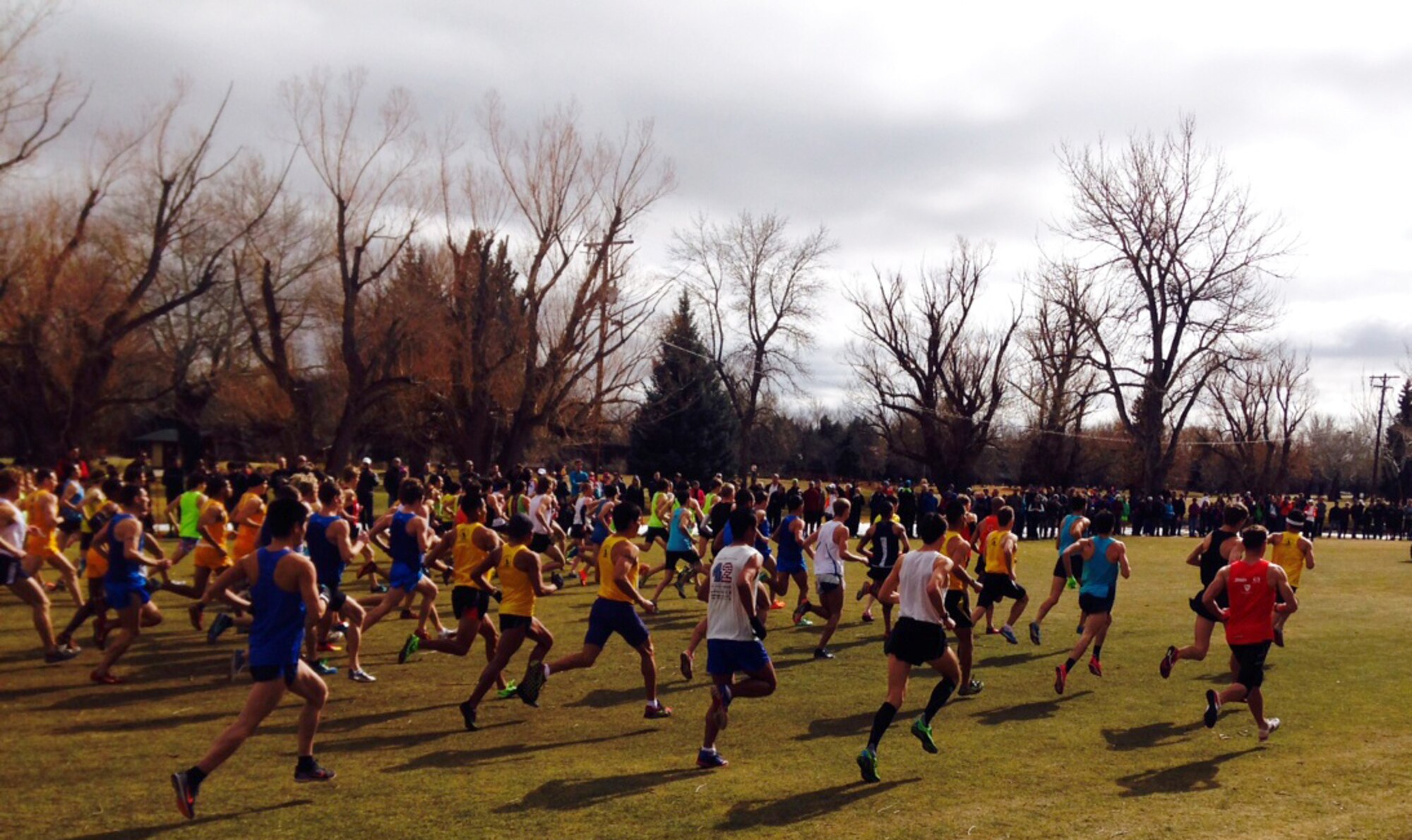 Competitors run at the 2014 Armed Forces Cross Country Championship on Feb. 15, 2014, in Boulder, Colo. Men completed a 12K run and women completed an 8K run to determine the champions. (Courtesy photo)
