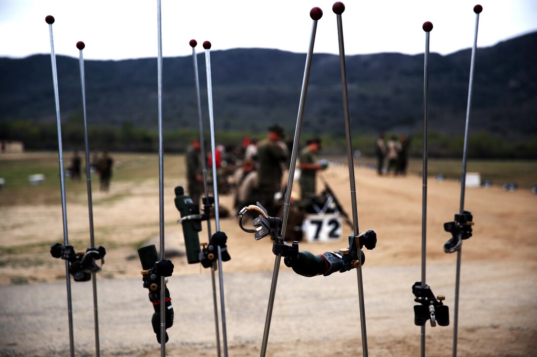 Marines compete in the Western Division Matches that are being held at Wilcox Range in the 33-area of Camp Pendleton from Feb. 20 to March 7. Marines will learn how to enhance their marksmanship proficiency within the Marine Corps by refining precision marksmanshipskills through advanced marksmanship training and competition. Marines that are selected from the matches will earn the opportunity to shoot at the Marine Corps Matches in Camp Lejeune in April.