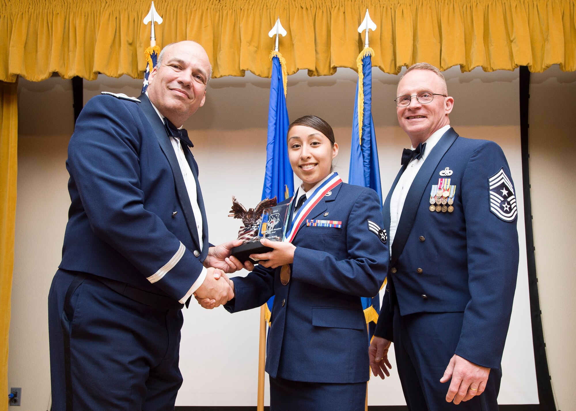 Honor Guard of the Year Category: Senior Airman Nia Razo, March AFB, Calif. (U.S. Air Force photo by Ethan Wagner)
