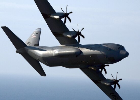 A C-130J Super Hercules takes a pass over Larissa Drop Zone Feb. 7, 2014, in Greece during Stolen Cerberus, a two-week flying, training deployment designed to incorporate various training methods in order to maintain proficiency during deployed operations and increase interoperability with the Greek air force. The mission provided the U.S. and Greek air forces a unique opportunity to learn how each service performs airlift operations, improving the joint capabilities of both nations. (U.S. Air Force photo/Tech. Sgt. Chris Birdwell)